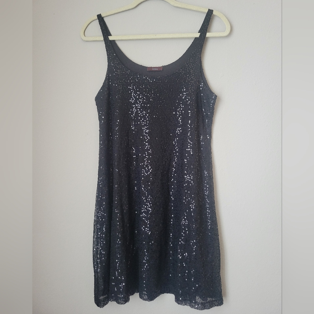 Unyx Little Black Dress sequin mini dress S